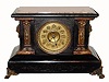 C.1896, (dated case) Seth Thomas ÓADAMANTINEÒ mantel clock, 8-day time and strike, with embosses brass dial. 