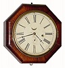 C.1860, Beach and Hubbell, Forestville, Conn, 8-day lever movement gallery timepiece.