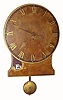 C.1925, Eveready Razor Ad timepiece, now less ad, and with faded pendulum. 