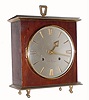 C.1952, Seth Thomas, (div General Time), Deco styled mantel clock with imported German movement and 2-note bim-bam strike. 