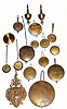 Box lot of 14 assorted foreign and American pendulums, 