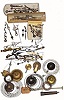 Mixed box lot of around 2 dozen clock hands (mostly old),