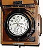 C.1948, German, Wempe, Chronometer, in its original bakelite tub, mounted in original oak inner-box, and now with a Hamilton mahogany outer box. 