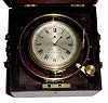 C.1860, English, Parkinson and Frodsham, 2-day marine chronometer, No. 596, in original mahogany box with top lid intact, and movement dust cover also intact. 