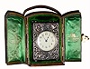 C.1902 (hallmarked), English, Mini Silver Carriage clock with travel case. 