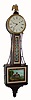 C.1912 Herschede Hall Clock Co., Cincinnati, Ohio, 8-day weight mahogany banjo timepiece. 