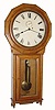C.1890, Seth Thomas, ÓRegulator No. 3Ò, oak cased wall clock with large 72 beat movement with cut pinions and maintaining power. 