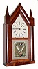 C.1848, William S. Johnson, NY, mahogany steeple clock with rare 8-day Chauncey Boardman fusee time and strike movement. 