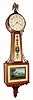 C.1930, Waltham Watch Co., 8-day weight banjo or patent timepiece, with bracket and gold metal balls.