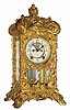 C.1914, Ansonia ÓFLORALÒ Gilt metal crystal regulator. 