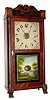 C.1830, Silas Hoadley, 30-hour-time/alarm miniature column and splat timepiece. 