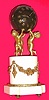C.1890 French, 8-Day, 3-Cherubs, ormolu and marble mantel clock, the cherubs holding aloft a dark green globe containing the time and bell strike movement [lever]; the dial consisting of gilt applied numerals.