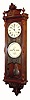 C.1880, Ithaca Calendar Clock Co., ÓNo. 1 RegulatorÒ, double dial perpetual calendar, 6 foot wall clock. 