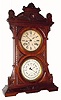 C.1880, Welch, Spring and Co., Forestville, Conn, ÓAUDRAN,B.W.Ò double dial perpetual calendar in walnut. 