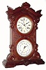 C.1878, Welch, Spring and Co., Forestville, Conn, ÓAUDRAN, VARIANT, BWÒ double dial perpetual calendar in walnut. 