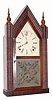 C.1845, Forestville Mfg, J.C. Brown, ripple steeple clock, signed 8-day time and strike movement. 
