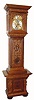 C.1890, Austrian, Leopold Seiberl, Wien, Year Running brass dial tall case, oak, Alt Deutsch style, 1-weight. 