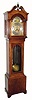 C.1951, Herschede, Model 245, 5-Tube quarter chime hall clock in a mahogany case, with original sales brochure. 