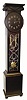 C.1920, Waterbury ÒPILLARÓ tall clock, 8-day 2-weight, time and strike, with leaded glass door and ebony finish. 