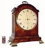 C.1820, English, Geo Jamison, Portsea, 2-fusee bell striking bracket clock, mahogany case, extra large. 