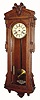 C.1900, Ansonia Clock Co., ÓBAGDADÒ, oak cased, 2-weight, time only wall clock. 