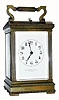 C.1900, French, Brass Cased Carriage clock, for Bailey Banks and Biddle, Philadelphia, time, strike and repeat, in a stylized case with stippled surface on both top and base. 