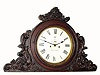 C.1901, Seth Thomas Clock Co., 8-day double wind lever public or lobby timepiece. This timepiece may have been a special order and may have been used in a public place like a hotel lobby or office building. It may have sat on the top of a cabinet behind a check in desk of a hotel. 