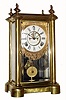 C.1894 Ansonia Clock Co., ÓSymbol ExtraÒ, 8-day time/strike crystal regulator, with original cast brass pendulum with ladyÕs face. 