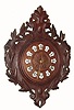 C.1890, French, Carved Walnut Cartel clock, 8-day gong strike. 