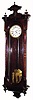 C.1860, Austrian, 3-weight, Grand Sonnerie wall clock, 72 beat in a large dark mahogany case /as found. 
