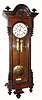 C.1885, German, 2-Weight ÒVienna RegulatorÓ in a black walnut case with Ebonized finials and case trim. 