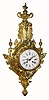 C.1890, French, Vincenti, Brass cased cartel clock, 8-day, bell strike. 
