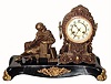 C.1905, Waterbury Clock Co., ÒVALDORAÓ, bronzed spelter statue on enameled iron base. 
