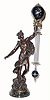 C.1890, French, Bronzed Spelter Swinging mystery timepiece or Òswing clockÓ, statue of ÒLe Lever du JourÓ Aug. Moreau, medaille dÕor.