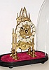 C.1850, English, Single Fusee Skeleton clock on base with old dome. 