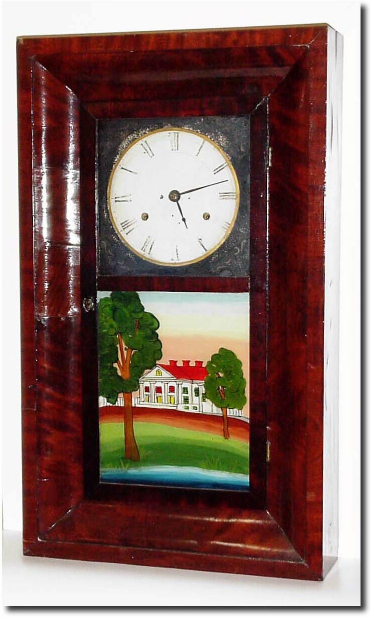 C.1840, Jeromes, Gilbert, Grant and Co., Bristol, Conn, 30 hour brass works OG, restored. — Antique Clocks Price Guide