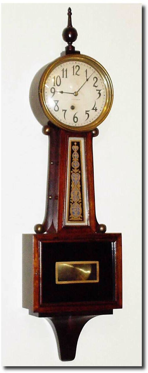 C.1915, E. Ingraham and Co, "NYANZA' Banjo clock in excellent original condition. — Antique Clocks Price Guide