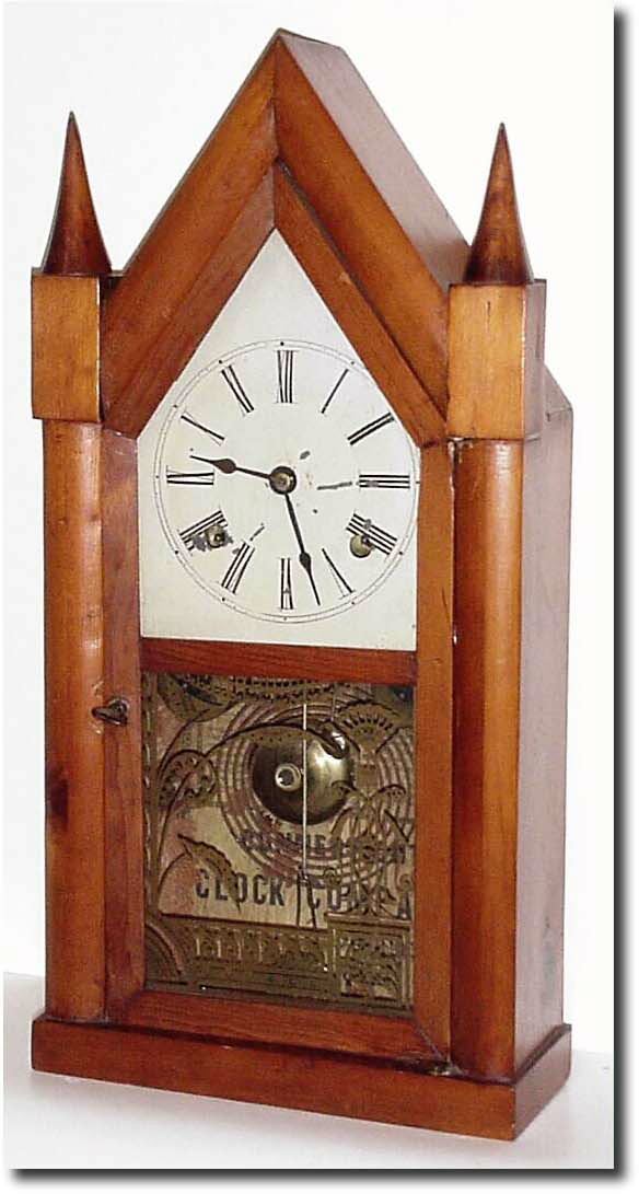 C.1850, Connecticut Clock Co., New York, 30 hour fusee steeple, as-found. — Antique Clocks Price Guide