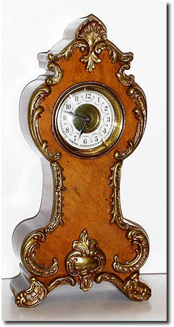 C.1900, German, Mini "Baroque' Novelty tall case, solid walnut case with cast bronze adornments. — Antique Clocks Price Guide