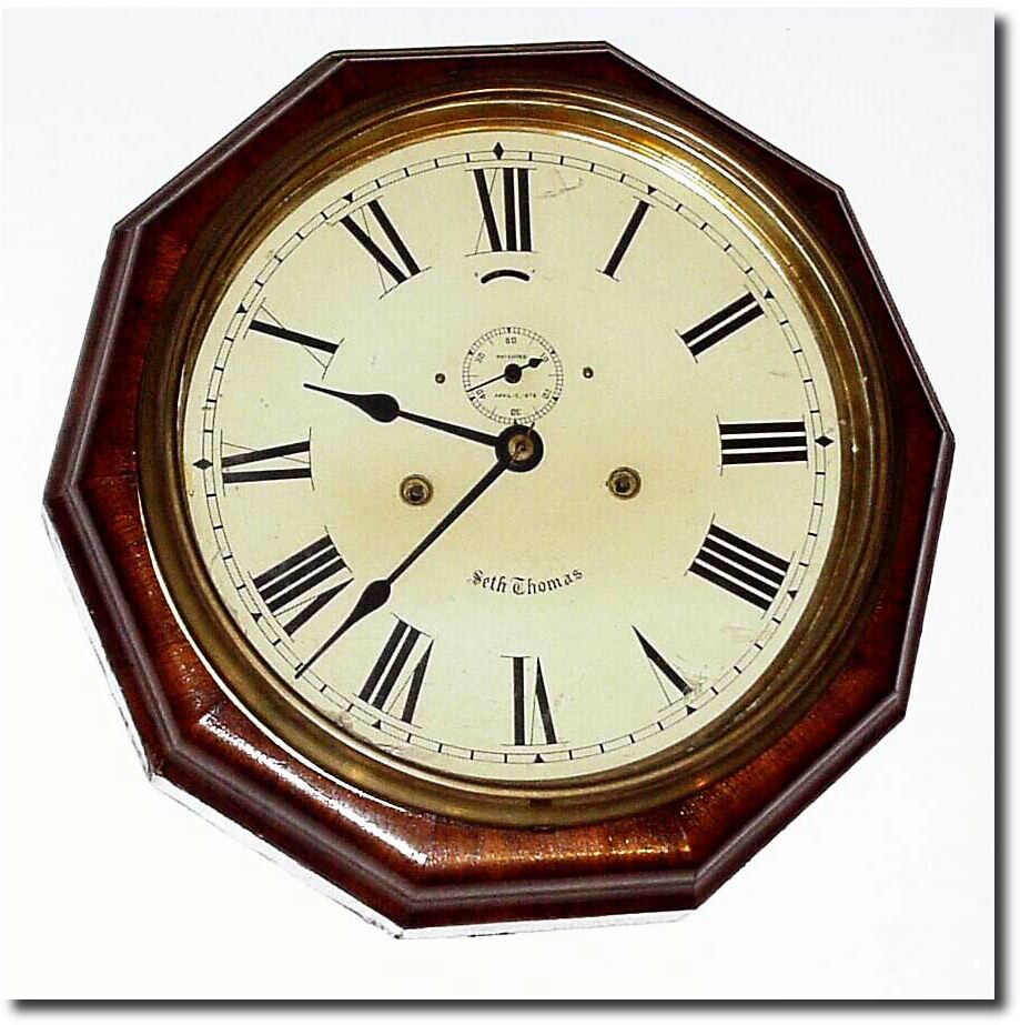C.1909, Seth Thomas "Wood lever - 10 Inch' eight day time only in restored condition. — Antique Clocks Price Guide