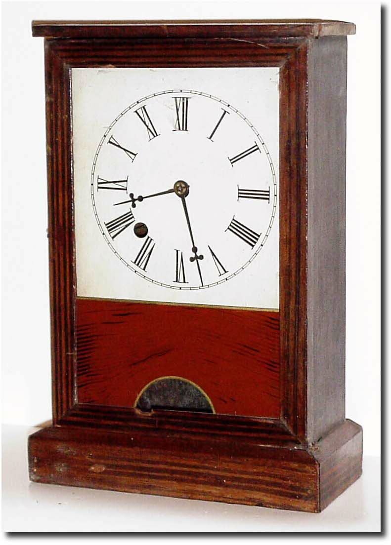 C.1850, Henry Terry, grain painted cottage clock. — Antique Clocks Price Guide