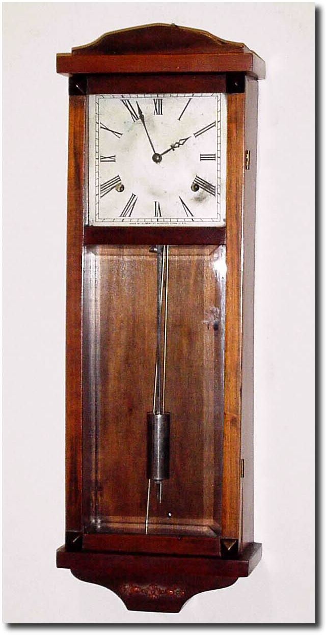C.1930, Gilbert "Hollywood', 8-Day wall clock with beveled glass door and duo note strike. — Antique Clocks Price Guide