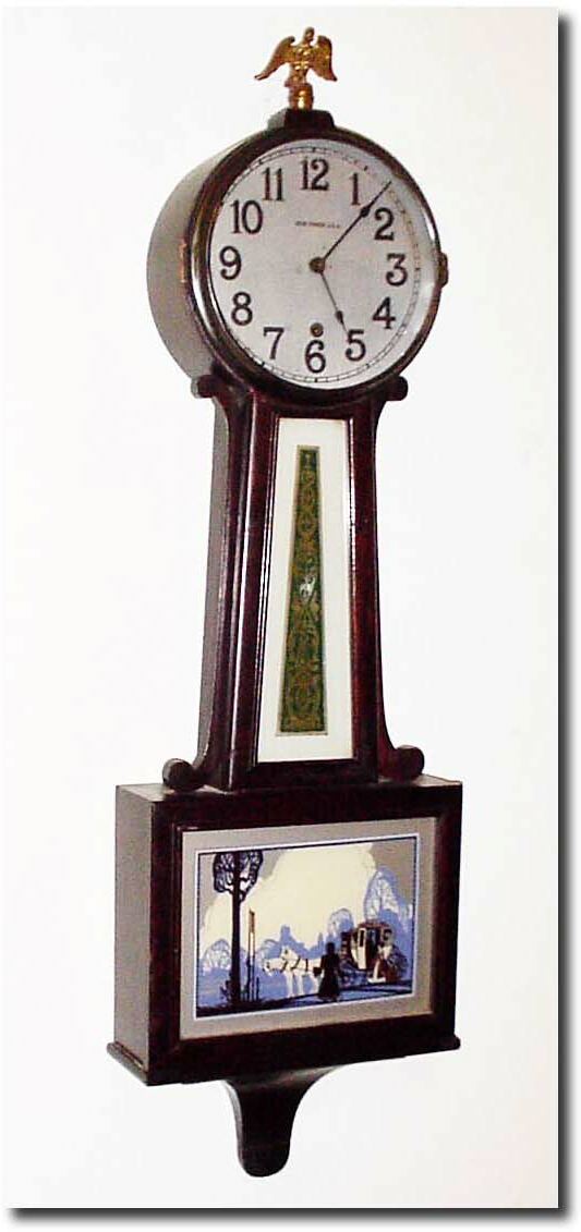 C.1925, New Haven "WARING' Time Only spring banjo in fair to good condition. — Antique Clocks Price Guide