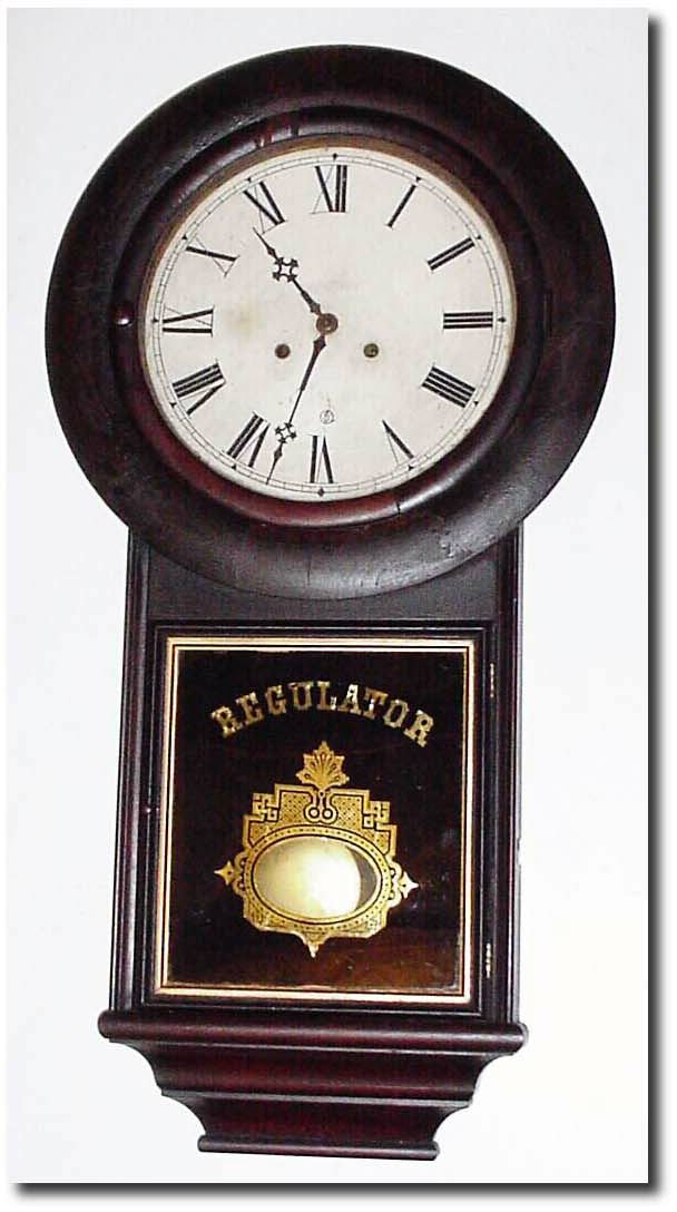 C.1880, Welch, Spring and Co., "No. 3 Regulator' , as-found, needing work. — Antique Clocks Price Guide