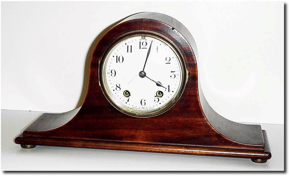 C.1920, Seth Thomas, "No. 2 Tambour" mahogany cased shelf clock, as found. — Antique Clocks Price Guide