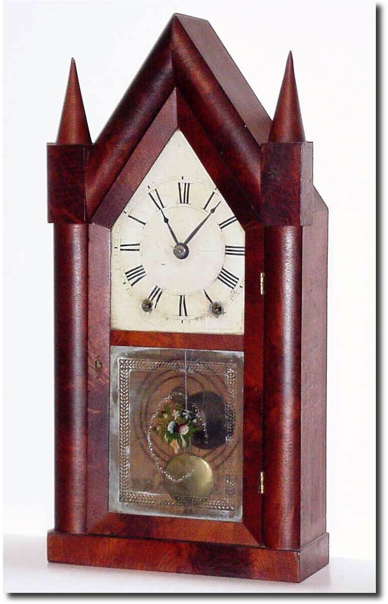 C.1845, Brewster and Ingraham, early steeple with cone finials. — Antique Clocks Price Guide