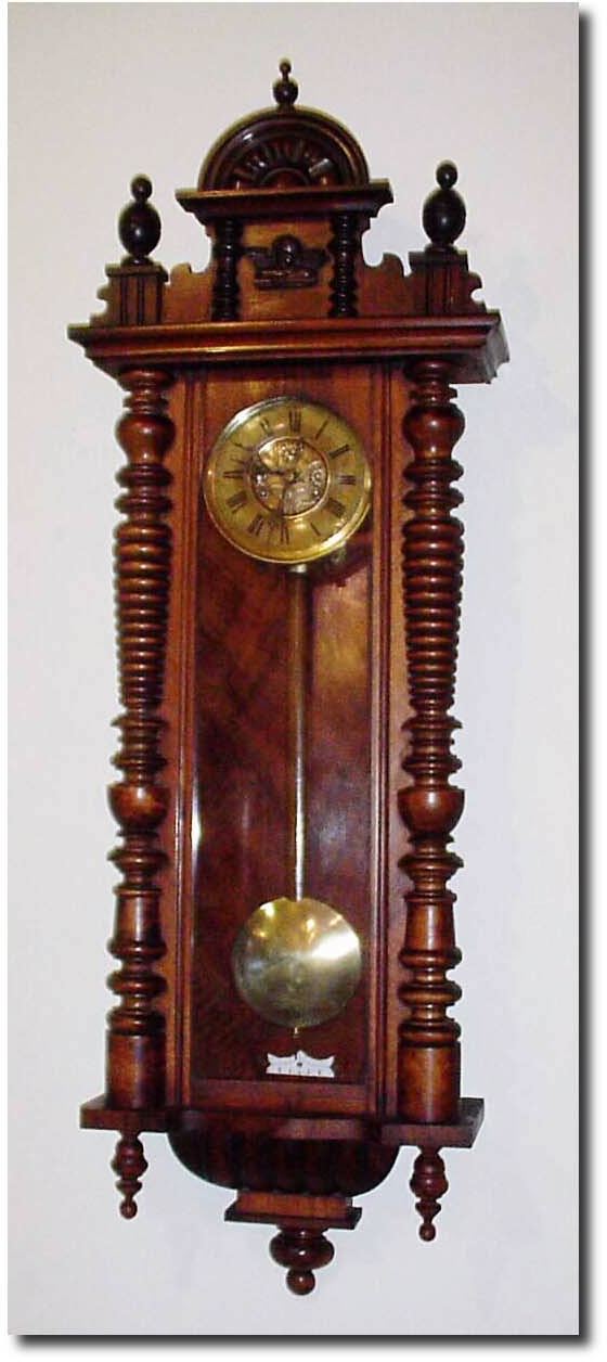 C.1900, German, Junghans, 8-day time and strike wall clock in the Alt Deutsch style. — Antique Clocks Price Guide