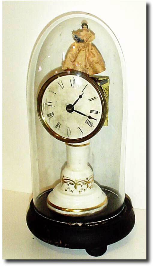 C.1860, Connecticut Candle Stick with original dome. — Antique Clocks Price Guide