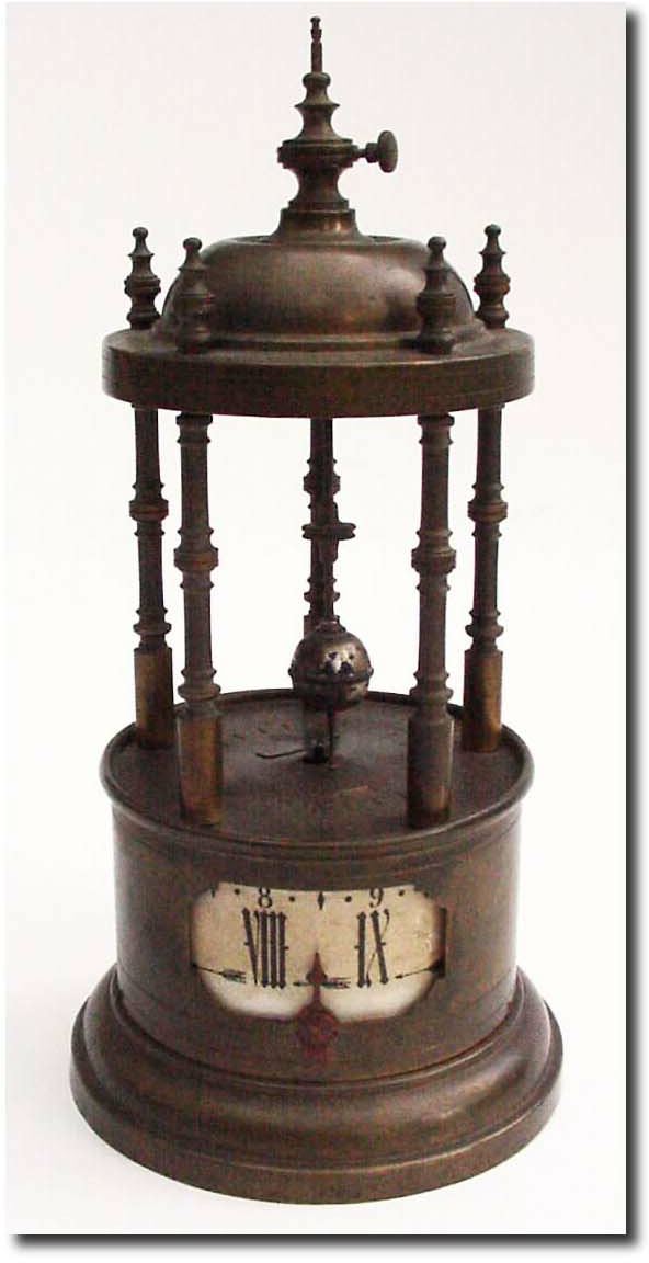 C.1900, French Conical (rotary) Pendulum Annular dial alarm clock in excellent original condition. — Antique Clocks Price Guide
