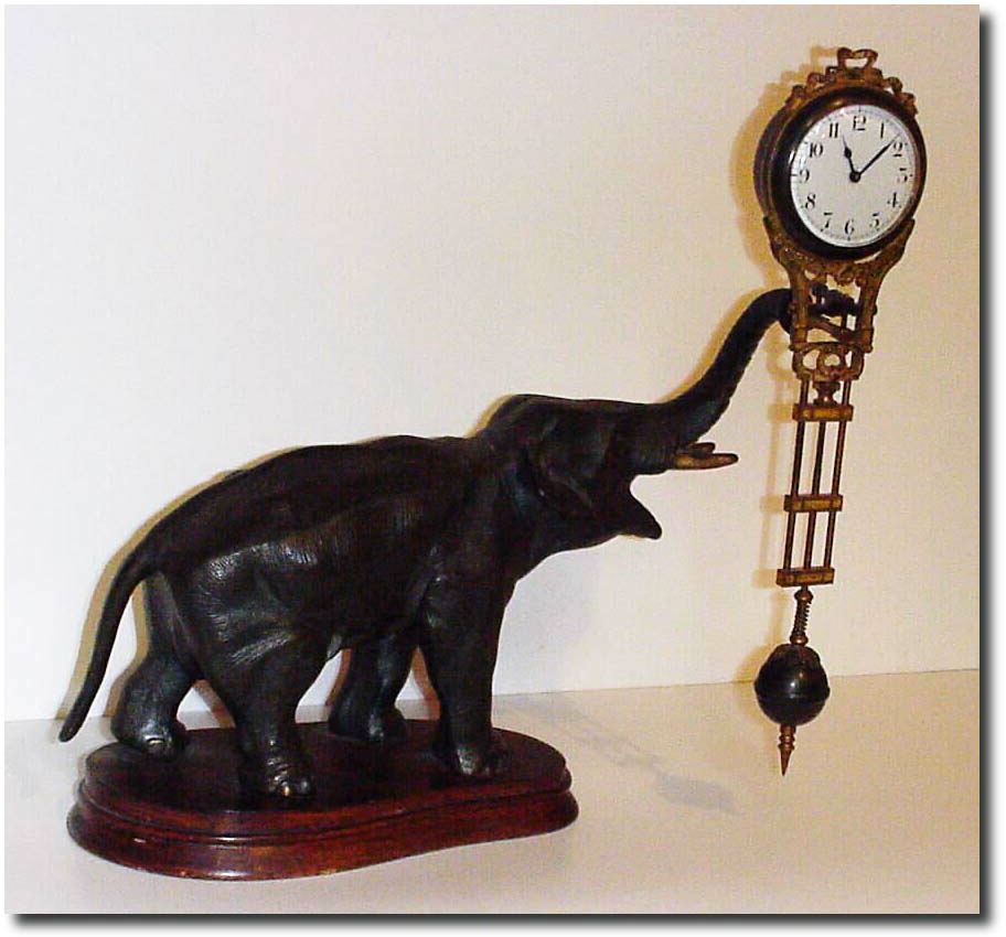 C.1910, German, Junghans, Elephant Swinger, in very good original condition. — Antique Clocks Price Guide